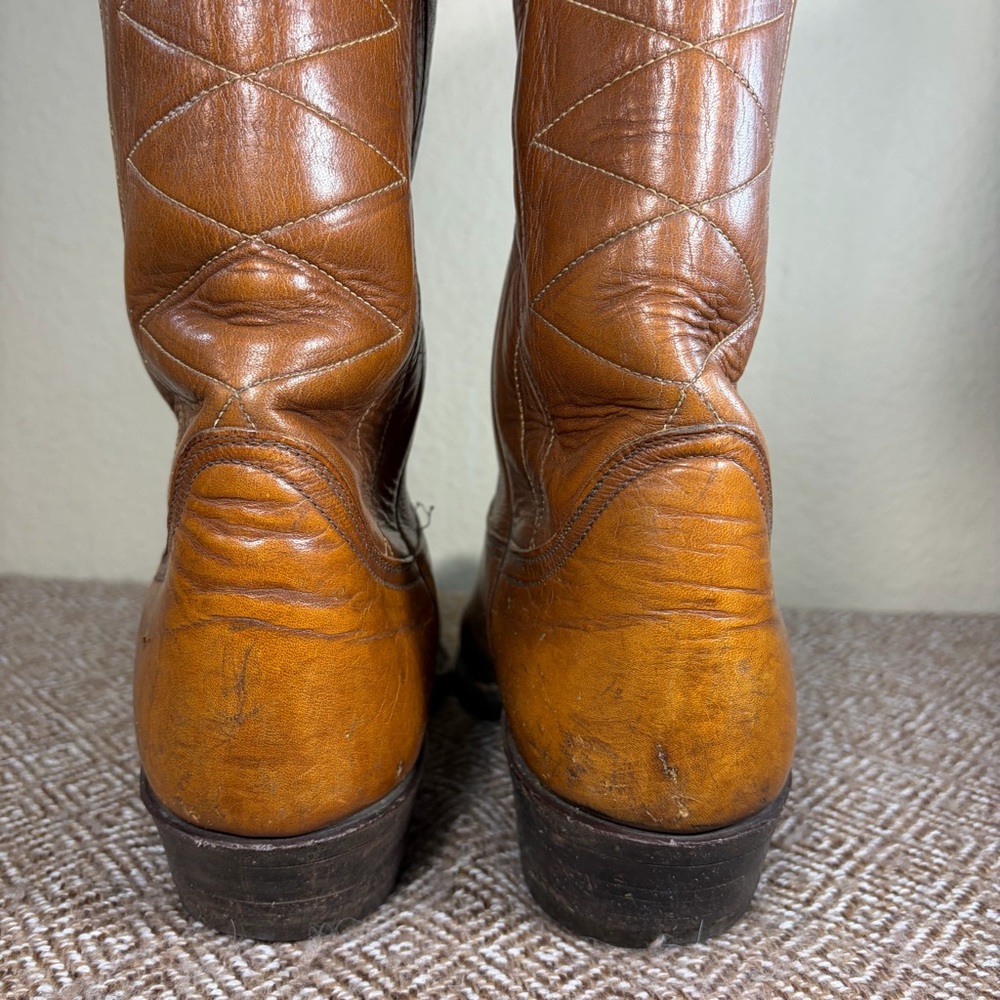 VTG USA TONY LAMA WESTERN ROCKABILLY COWBOY ENGINEER BOOTS 11B WESTERN FARM - Picture 9 of 11